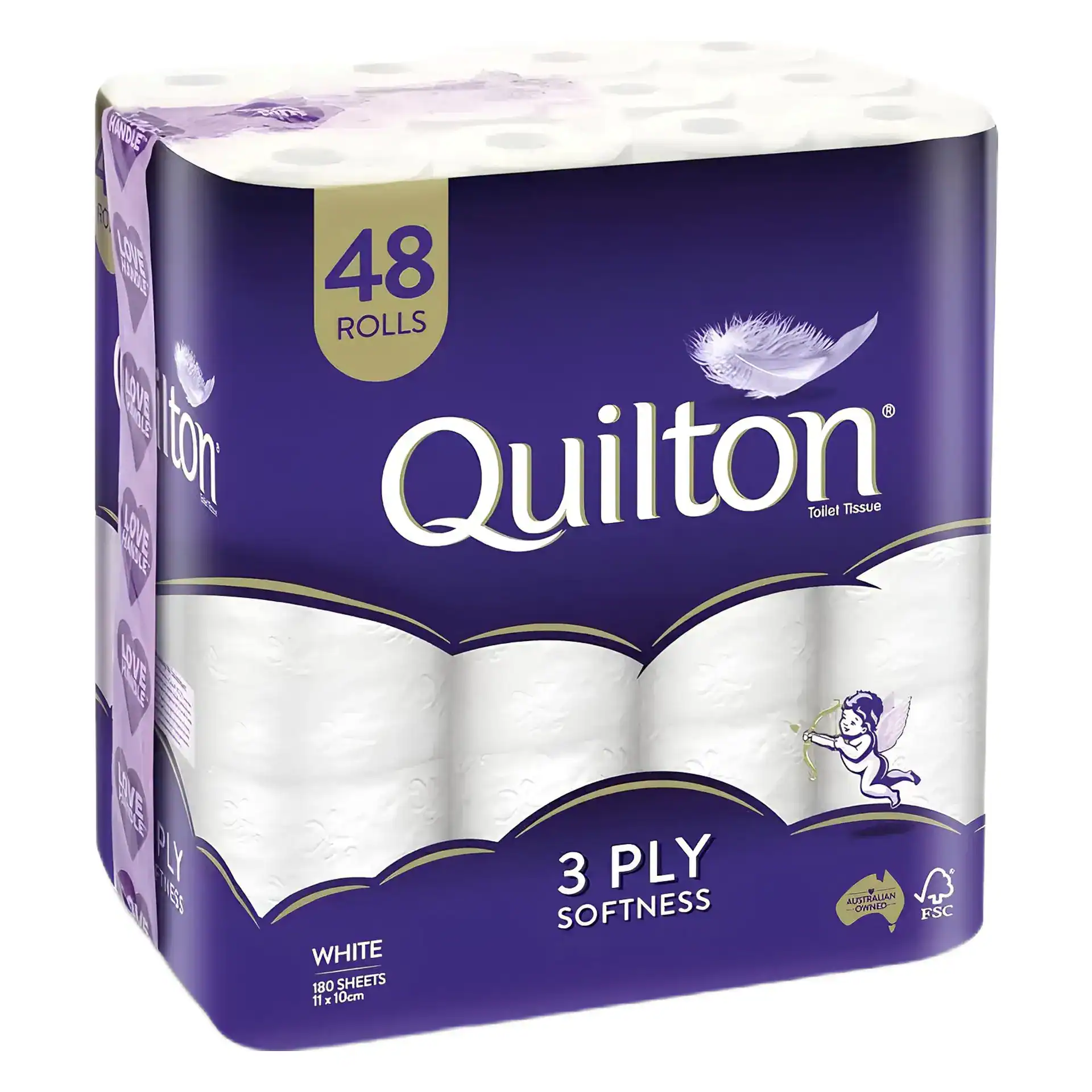 13c01d69-46a8-4452-bb4c-b4843899fd69 Quilton 3-Ply Toilet Tissue 48 Pack (1 x 48 Rolls) - Image 1